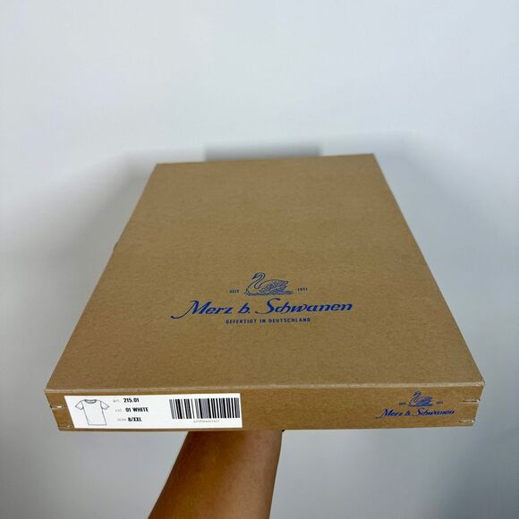 Merz B Schwanen Men’s Size XXL 215 Loopwheeled T-Shirt Classic White T-Shirt NWT - Picture 12 of 16